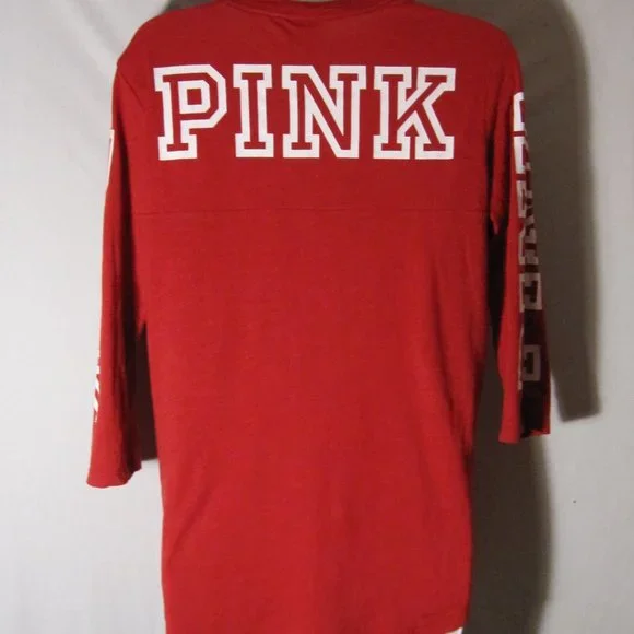 Victoria's Secret Pink T Shirt Red S - Picture 4 of 4